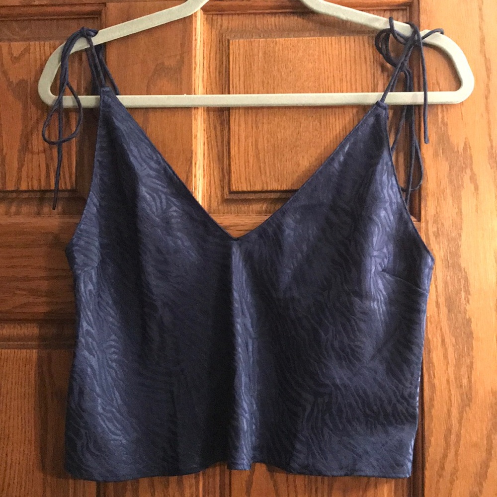 Victoria’s Secret Blue zebra print crop top